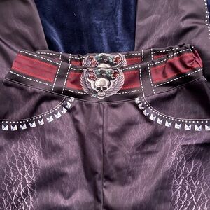 Dynamite Black and Red Leggings with Skull Detail